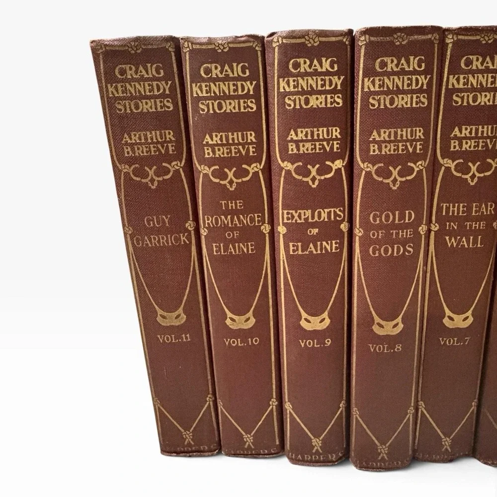 Craig Kennedy Stories ~ Arthur B Reeve ~ Antique 1910s HC Volumes 2-11
